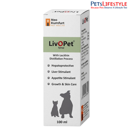Neo Kumfurt LivOPet – Hepato-Protective, Liver Stimulant & Appetite Support Syrup for Dogs & Cats