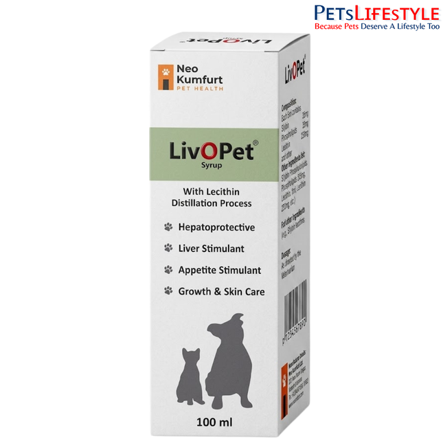 Neo Kumfurt LivOPet – Hepato-Protective, Liver Stimulant & Appetite Support Syrup for Dogs & Cats