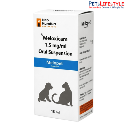 Neo Kumfurt Melopet Suspension – Meloxicam 1.5 mg/ml Oral Suspension for Dogs and Cats