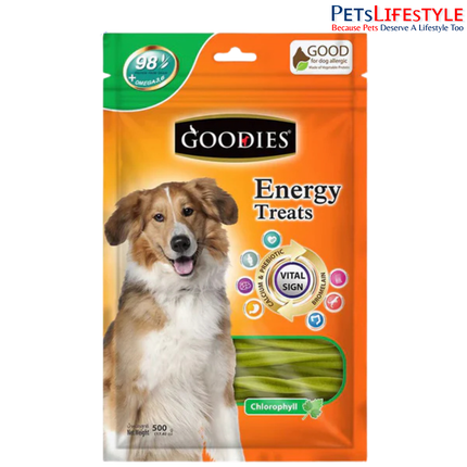 Goodies Energy Dog Treats, Chlorophyll, 500g