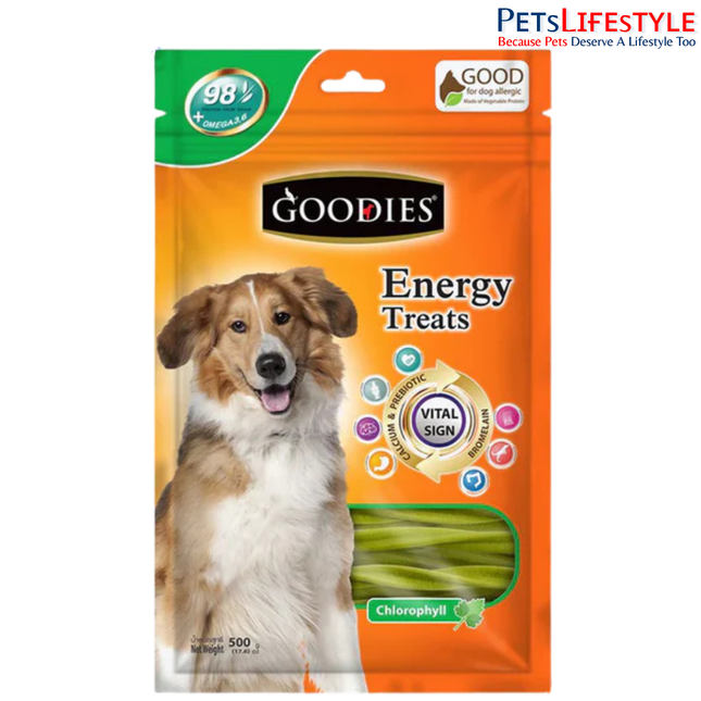 Goodies Energy Dog Treats, Chlorophyll, 500g