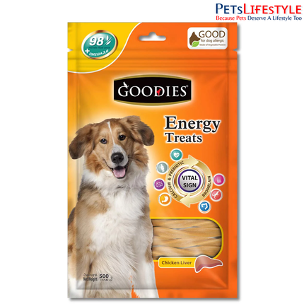 Goodies Energy Dog Treats - Chicken Liver - 500 g