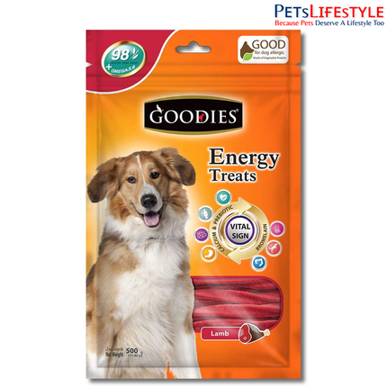 Goodies Energy Dog Treats - Lamb - 500 g