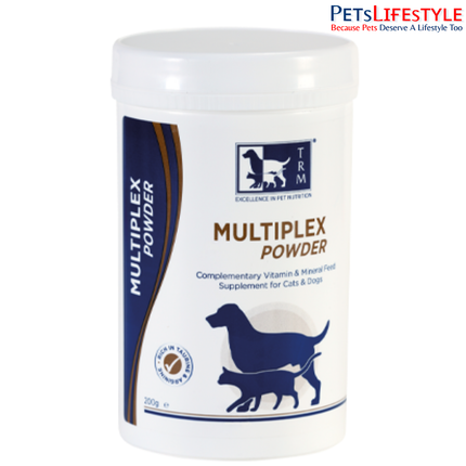 TRM Multiplex Powder Premium Vitamin & Mineral Supplement for Dogs & Cats 200 g