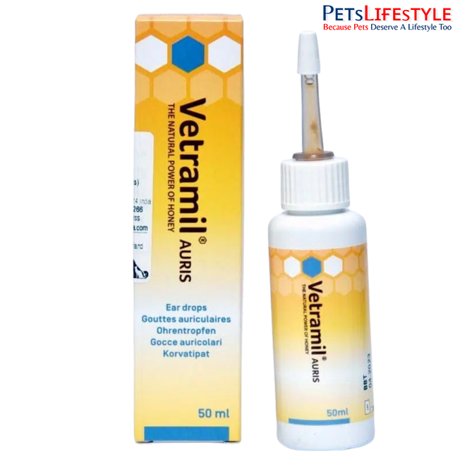 Vetramil Auris Honey-Based Ear Care Solution for Dogs 50 ml