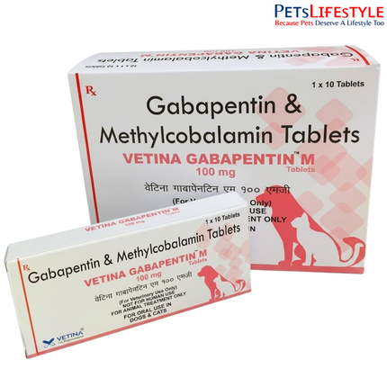Vetina Gabapentine-M 100 mg Tablets for Dogs and Cats 10 Tablets