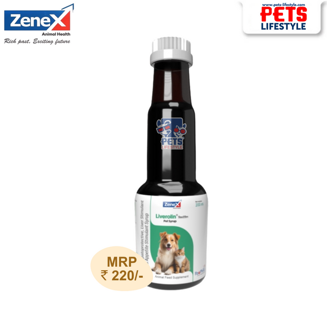 Liverolin Pet Syrup 200ml (Liver Support Supplement for Dogs & Cats) Detox & Hepatic Health