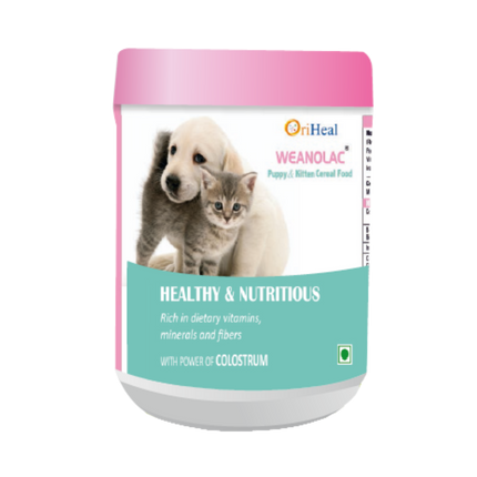 OriHeal Lifesciences Weanolac Puppy & Kitten Cereal food -300 GM