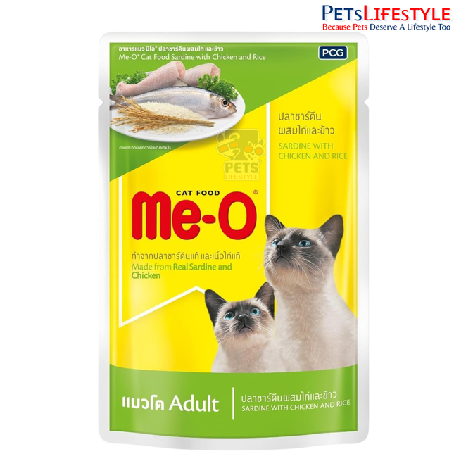Me O Sardine with Chicken & Rice Adult Cat Wet Food