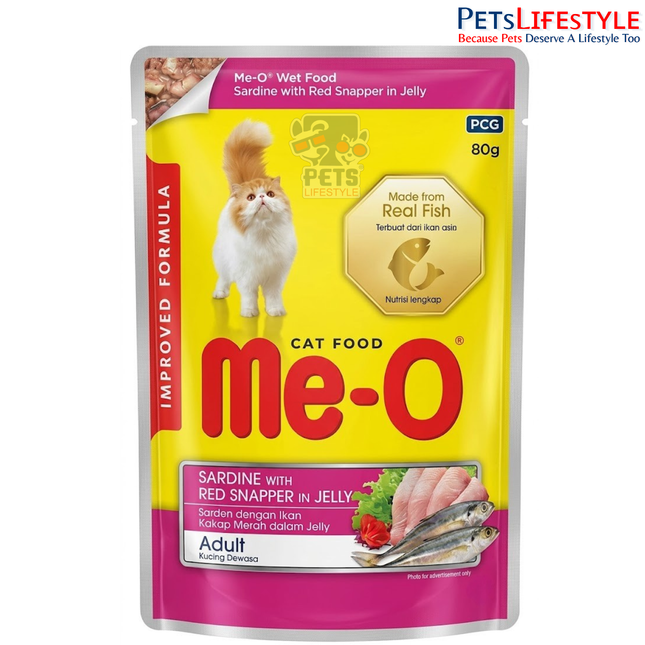 Me O Sardine with Red Snapper in Jelly Adult Cat Wet Food