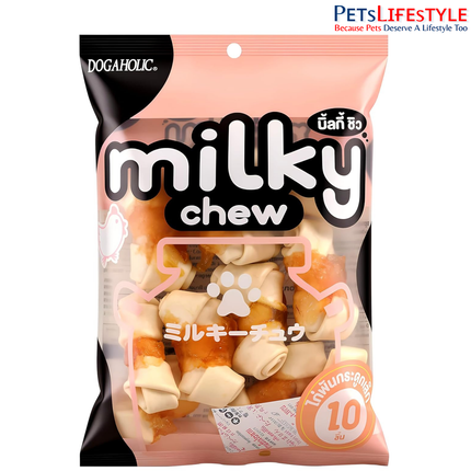 Dogaholic Milky Chew Chicken Bone Style - Chicken - 10 Pcs - 140 g