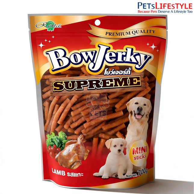 Rena BowJerky Lamb Mini Sticks Dry Dog Treats – 700 g
