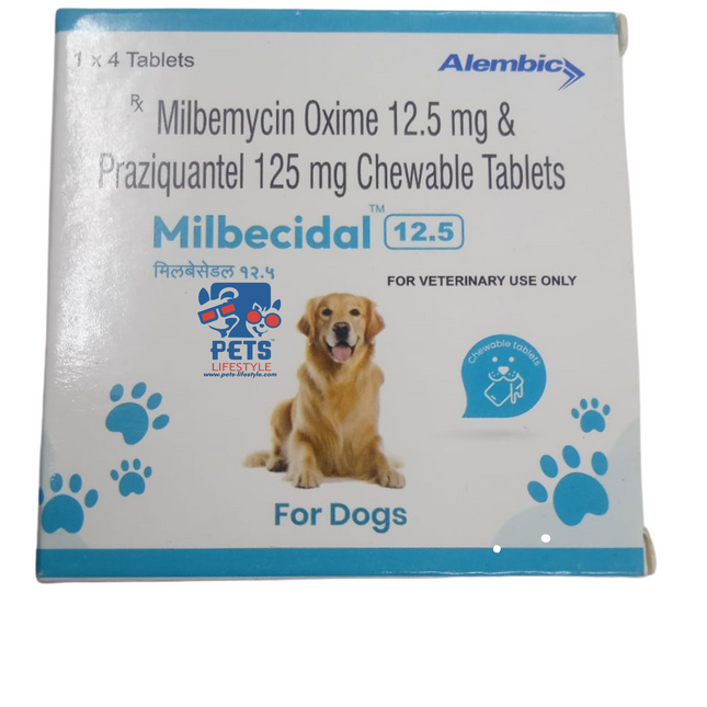 Alembic Milbecidal 12.5 For Dogs 4x1 tableat