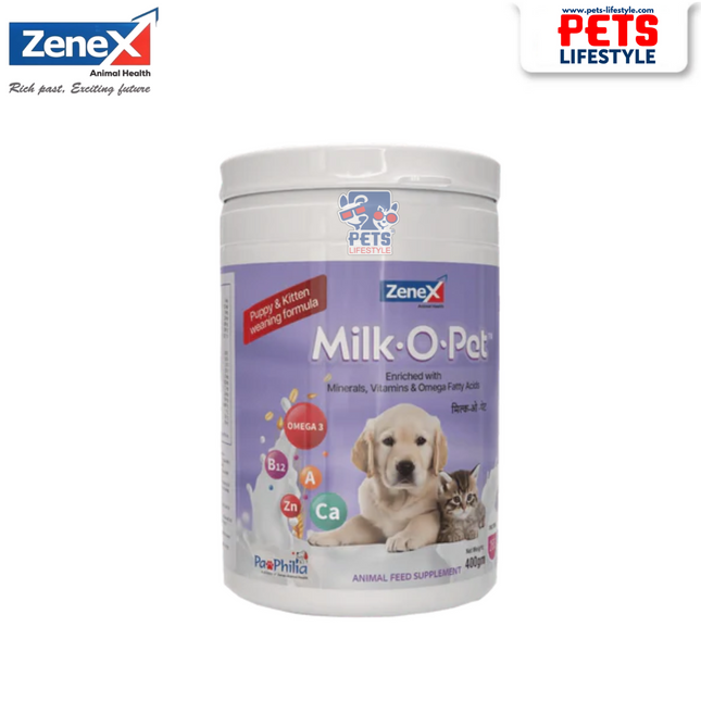Milk O Pet  Powder Nutritional Weaning Formula for Puppies & Kittens 400g