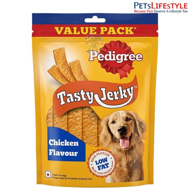 Pedigree Tasty Jerky Adult Dog Treat – Chicken Flavour 300 g