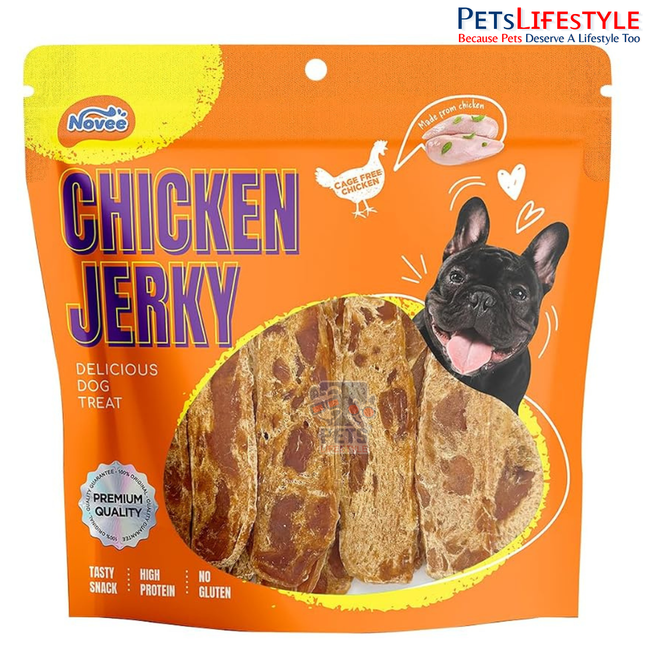 Novee Sasami Steak Original Dog Treats – High Protein Soft Chicken Steaks | Gluten-Free Natural Dog Treats for Training & Rewards | 400g