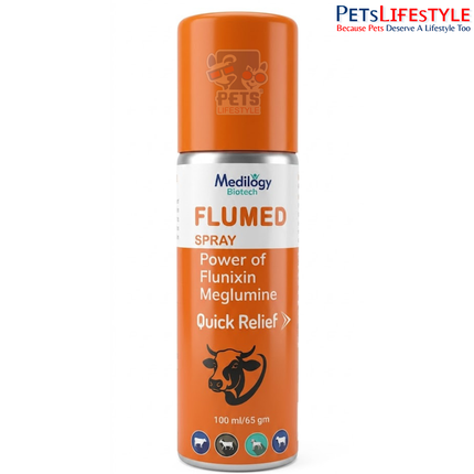 FLUMED Vet Spray – Flunixin Meglumine Veterinary Spray | Topical Anti-Inflammatory & Analgesic Spray for Pain, Swelling & Clinical Mastitis Support | 100 ml / 65 g