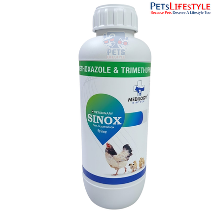 SINOX Veterinary Suspension – Sulphamethoxazole 200 mg & Trimethoprim 40 mg Oral Suspension | Broad-Spectrum Antibacterial Suspension for Livestock