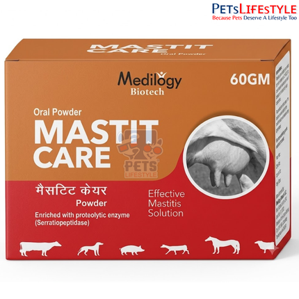 MASTITCARE – Effective Mastitis Support Supplement for Livestock | Helps Support Udder Health, Reduce Inflammation & Improve Milk Quality | 3 × 20 (60 g)