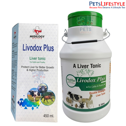 LIVODOX PLUS – Double Strength Veterinary Liver Tonic | Antioxidant & Hepatoprotective Liver Support for Livestock | 200 ml, 450 ml, 1 Litre & 5 Litre