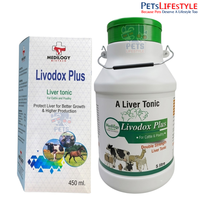 LIVODOX PLUS – Double Strength Veterinary Liver Tonic | Antioxidant & Hepatoprotective Liver Support for Livestock | 200 ml, 450 ml, 1 Litre & 5 Litre