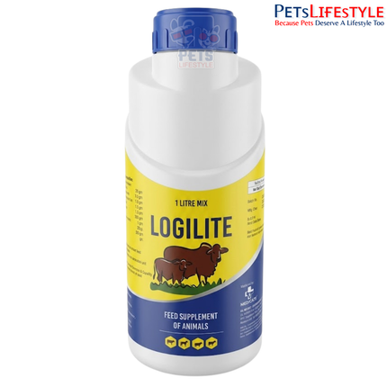 LOGILITE Liquid – Veterinary Electrolyte Liquid Supplement | Supports Electrolyte Balance, Energy Metabolism & Hydration in Livestock | 1 Litre