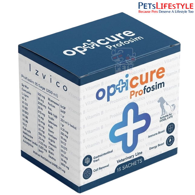 Opus Pet Opticure Profosim | Advanced Recovery Supplement for Dogs & Cats | Immune & Healing Support | 15 Sachets