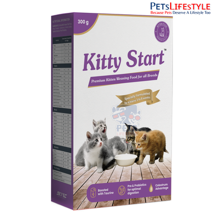 Sky EC Kitty Start Double Strength | Premium Kitten Weaning Food | Complete Nutrition for Kittens, Pregnant & Lactating Cats | 300 g