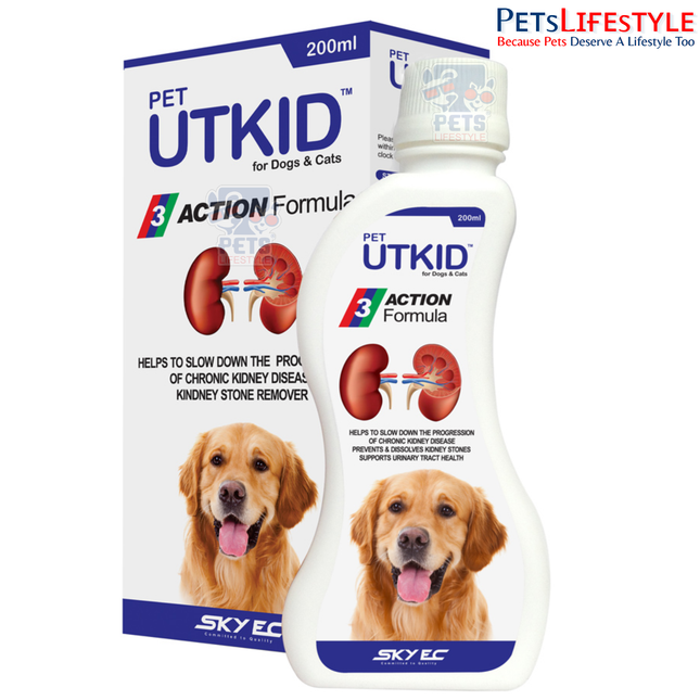 Sky EC Pet UTIKID | Advanced Kidney & Urinary Health Support Syrup for Dogs & Cats | Renal Support & Urinary Tract Wellness | 200 ml