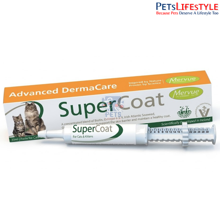 Mervue by Opus Pet SuperCoat | Advanced Dermacare Supplement for Cats & Kittens | Skin & Coat Health | 75 ml