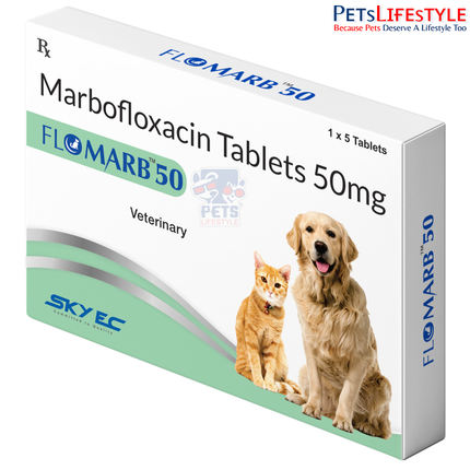 Sky EC Flomarb | Marbofloxacin Tablets for Dogs & Cats | Third-Generation Veterinary Antibiotic
