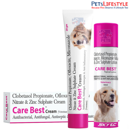 Sky EC CareBest  Cream & Lotion for Dogs & Cats | 20 g Cream / 50 ml Lotion