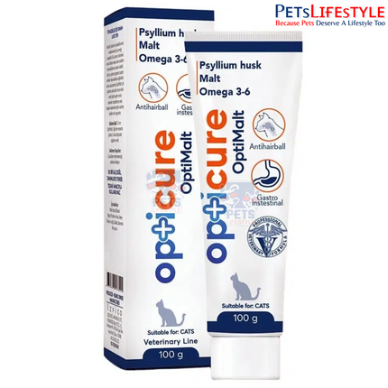 Opus Pet Opticure Optimalt Hairball Paste for Cats & Kittens | Hairball Control & Digestive Support | 100 g