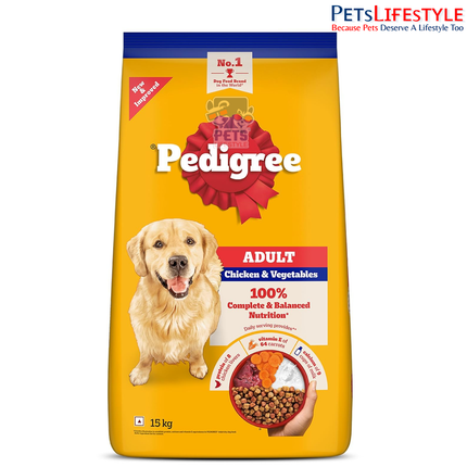 Pedigree Chicken & Vegetables Adult Dry Dog Food