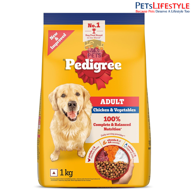 Pedigree Chicken & Vegetables Adult Dry Dog Food