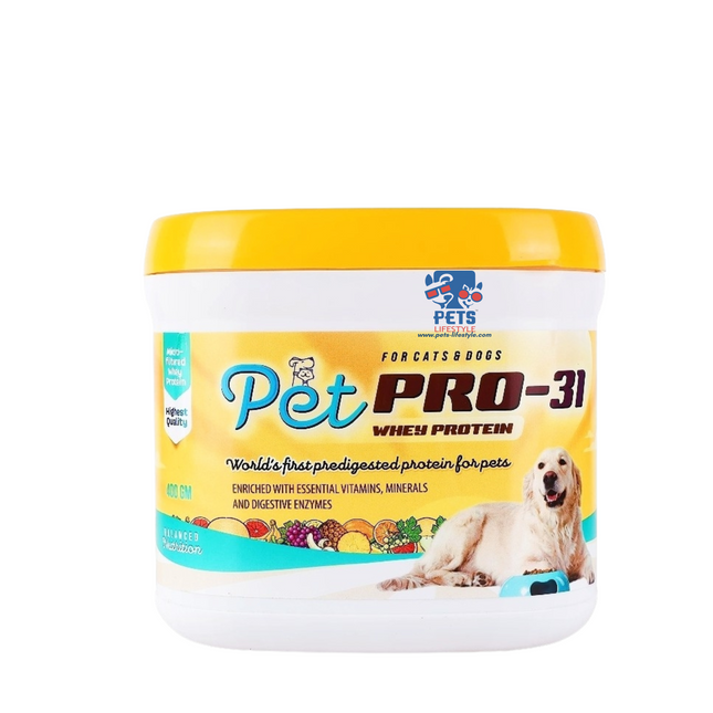 PETPRO-31 WHEY PROTEIN POWDER 400 gm