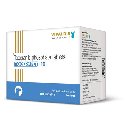 Vivaldis Tocerapet 10mg (Toceranib Phosphate) Tablets for Dogs