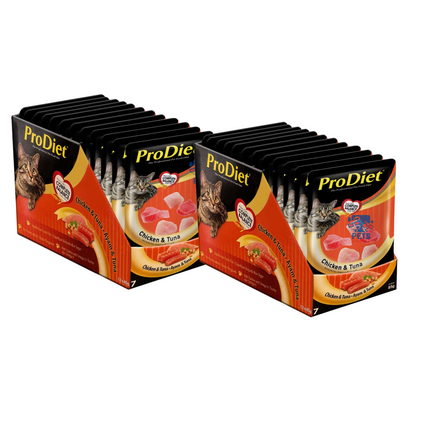 ProDiet Wet cat Food for Adult (1 + Years), Chicken & Tuna Flavour