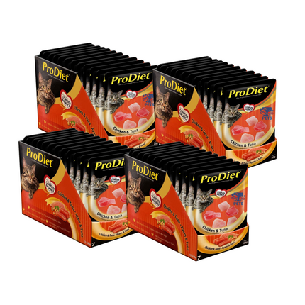 ProDiet Wet cat Food for Adult (1 + Years), Chicken & Tuna Flavour
