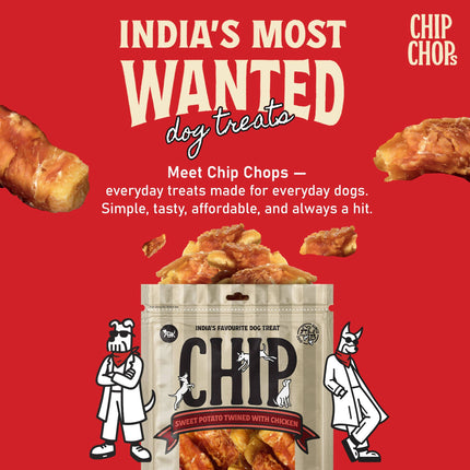 Chip Chops Sweet Potato and Chicken Dog Treats 70gm