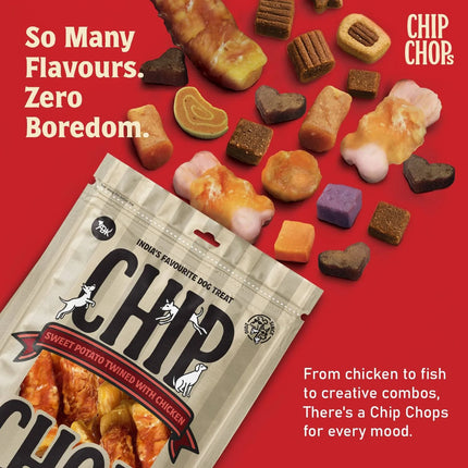 Chip Chops Sweet Potato and Chicken Dog Treats 70gm