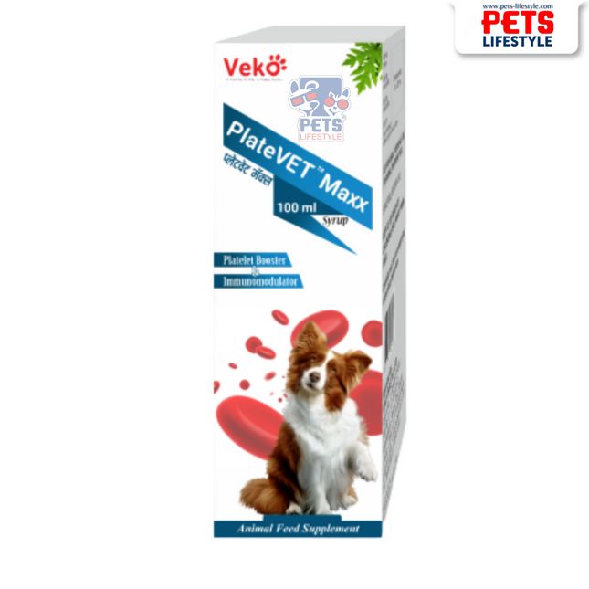 Veko PlateVET Maxx Syrup (Natural Platelet & Immunity Booster for Dogs & Cats) 200 ml