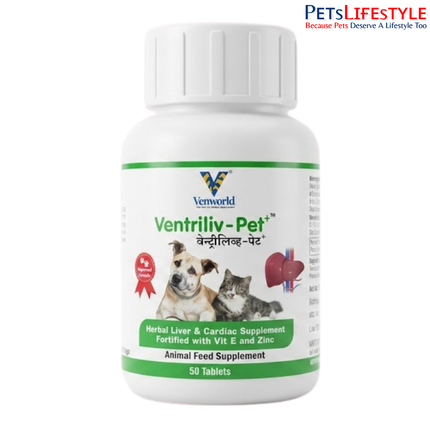 Venky's Ventriliv Pet Herbal Liver Stimulant Tablets 50 Tabs