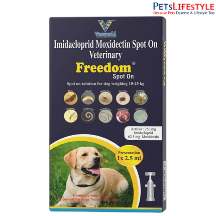 Freedom Spot On Solution For Dogs Weighing 10 - 25 kg