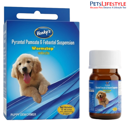 Venkys Wormstop Syrup Puppy Dewormer - 15 ml