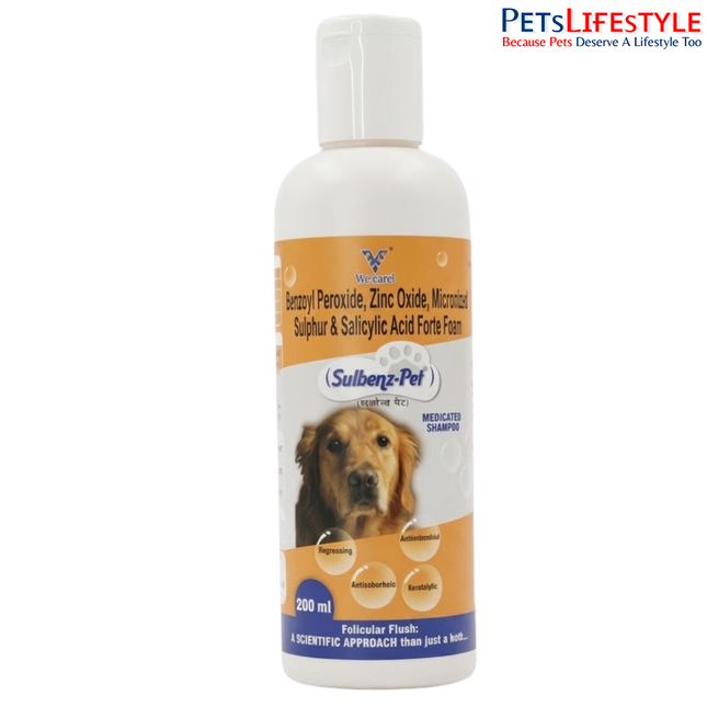 Venworld Sulbenz Pet Shampoo – Medicated Shampoo for Dogs & Cats (200 ml)
