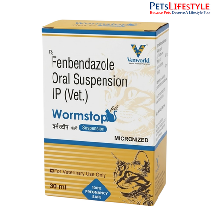 Venkys Wormstop Suspension Dewormer for Cats 30 ml