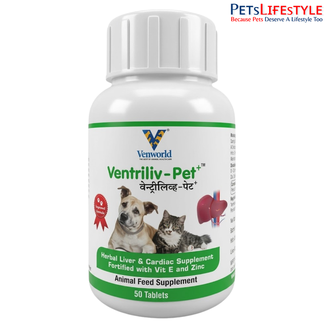 Venky's Ventriliv Pet Herbal Liver Stimulant Tablets 50 Tabs