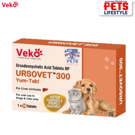 Veko URSOVET 300 – Ursodeoxycholic Acid Tablets (Yum-Tab!)