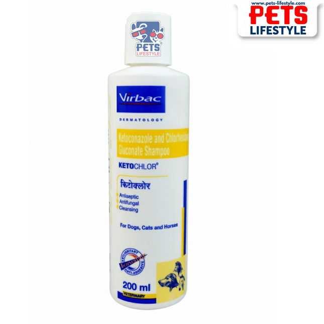 Virbac KETOCHLOR Shampoo For Pets- 200 ml